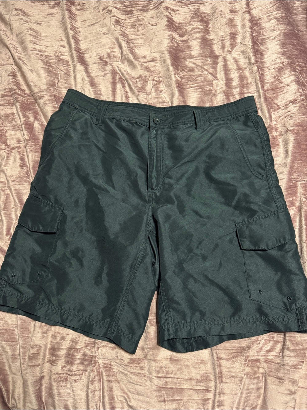 Magellan Outdoors Black Cargo Shorts with Utility Pockets